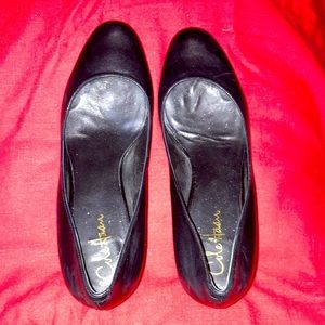 Cole Haan black leather pumps with 2.5 inch heel